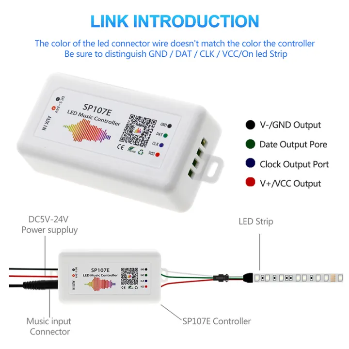 SP107E%20LED%20Controller%20Bluetooth%20Strip%20Dimming%20LED%20Music%20Controller%20-%20Image%202