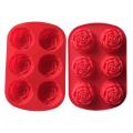 （New）6 Cavity Roe Flower hape ilicone Cookie Bakeware Pan Tray Muffin Cake Mold. 