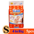 Thai Baby Diapers (Pant) Small (4-8 Kg) - 5Pcs. 