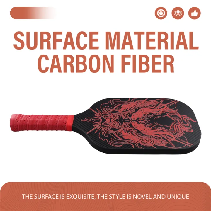 Carbon Fiber Pickleball Paddle Hot Pressing Integrated Racket Racket ...