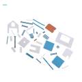 1/12 Dollhouse Miniature DIY Doll House Kits Assembly Attic Kids Xmas Gifts. 