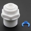 RO Water Purifier 1/2Inch to 1/4Inch Straight Elbow, 1/4Inch Tube Quick Fitting Connector. (pk, 02pcs).