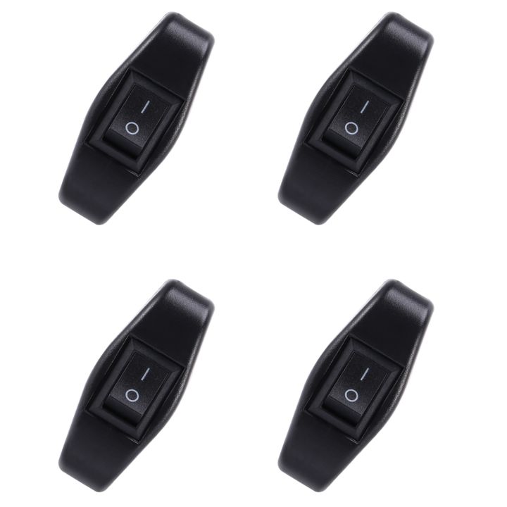 4X Black Bedroom on Off Button in Line Switch 6A/250VAC 10A/125VAC ...