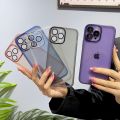 for iPhone 14 13 12 11 Pro Max Plus Mini X XR SE 7 8 Case Lens Film Camera Plating Frame Clear Soft Anti-fall Cover Shell Fundas.