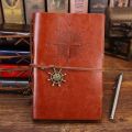 Retro Vintage Leather Cover Notebook Blank Diary Pirate Design Paper Note Book Traveler Notepad Stationery Learning Supplies. 