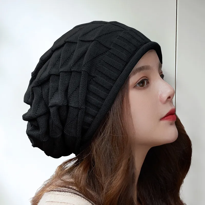 2022 Winter Knitted Hat for Women Baggy Slouchy Beanie Hats