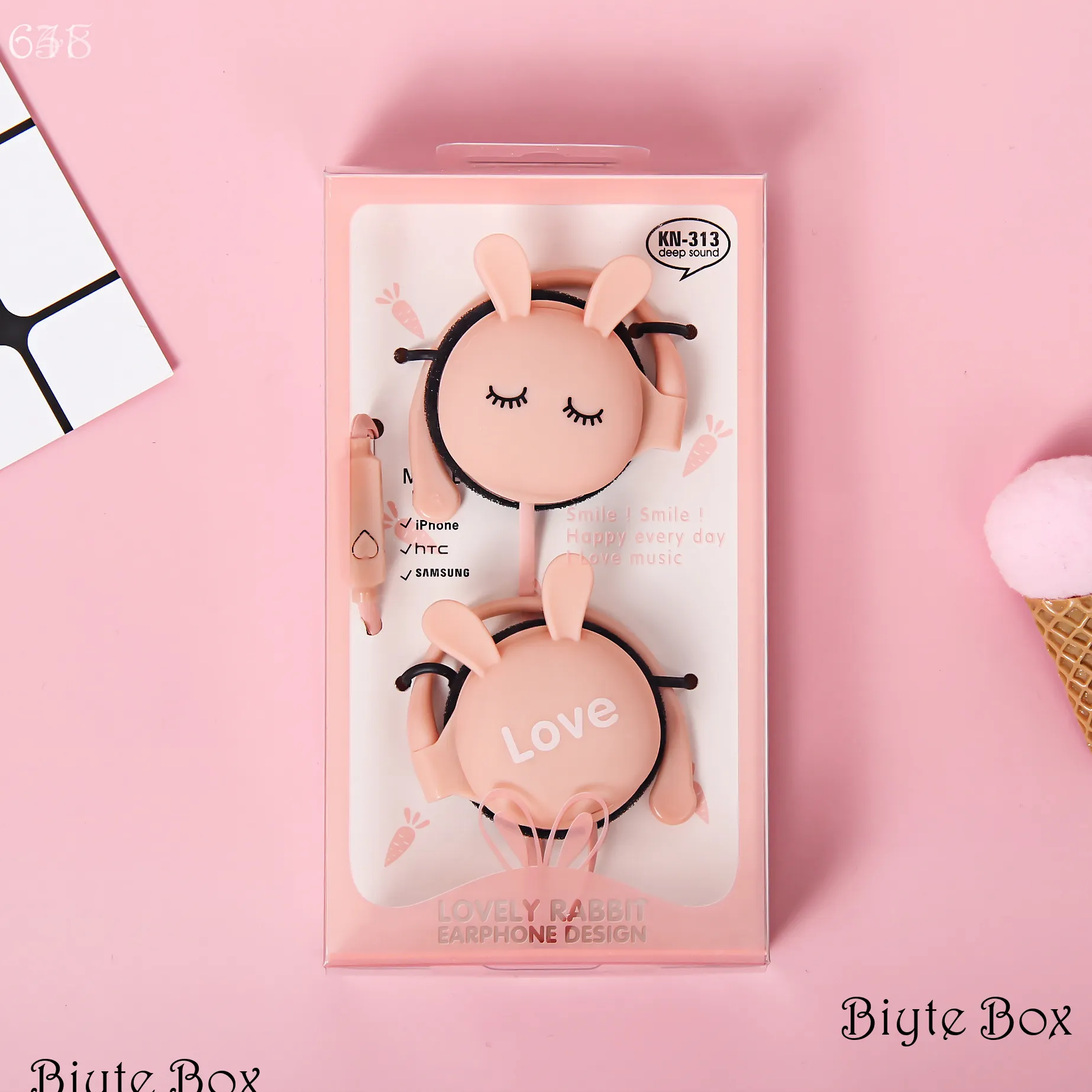 Adorable Rabbit Cartoon Wired Earphones – Love Series, Perfect for ...