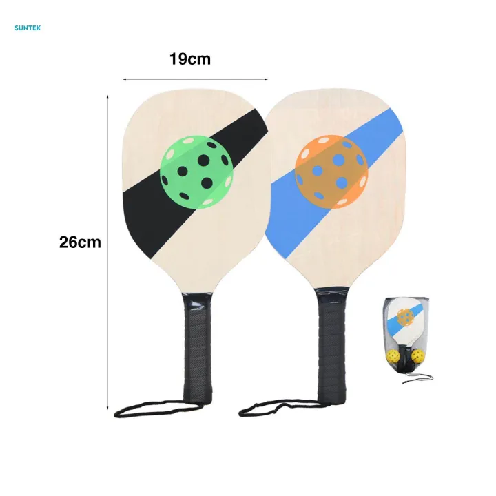 Wooden%20Pickleball%20Paddles%20Set%20with%20Beginner%20Racket%2040cm%20Long%2019cm%20Wide%202%20Paddles%202%20Pickle%20Balls%20Portable%20-%20Image%206
