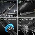 FX1000 LED Flashlight | Rechargeable Torch USB Type-C with Battery Indicator, 5 Light Modes, Zoomable Head, Heavy Duty Aluminium Body | 1x Rechargeable Battery Included | Emergency Light. 