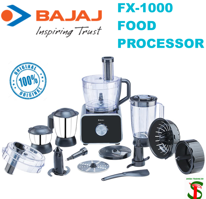 Bajaj%20FX-1000%20DLX%201000%20Watts%20Food%20Processor%20and%20Mixer%20Grinder%20with%209%20attachments%20(Black)%20India%20-%20Image%202