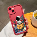 Hontinga for iPhone 15 14 13 12 11 Pro Max 5 6 6s 7 8 Plus SE 2020 2022 X XR XS MAX Back Cover Space Astronaut Pattern Ladder Soft Camera Protection Rubber Phone Case. 