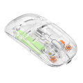 Transparent Wireless Gaming Mouse – Dual Mode 2.4G + Bluetooth Silent Rechargeable Ergonomic Mouse for PC & Mac.