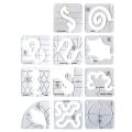 11PCS Free-Motion Quilting Template Set-Sewing Ruler & Clear Mark Acrylic Ruler & Ironing Ruler for DIY Machine Quilting.