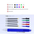 Multicolor Pen 6 in 1 Ballpoint Pen 5 Colors Ball Pens Refill and 0.5mm Mechanical Pencil Lead Office School Korean Stationery Shapewear.