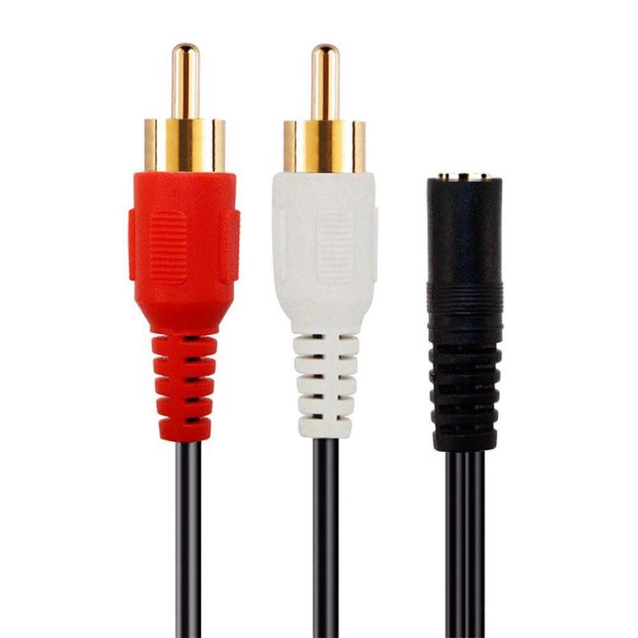 2X%202-RCA%20Male%20to%20Female%203.5mm%20Jack%20Aux%20Stereo%20Audio%20Cable%20-%20Image%202