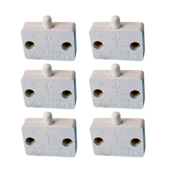6Pcs Door Led Switch for Closet Light,Normally Closed Cabinet Electrical Lamp Switches,for Closet Pantry Cabinet White