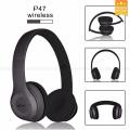 P47 Bluetooth Headset Headphones Wireless Earphone auriculares Hands Free Music With MF/TF FM Radio Mp3 Player - Headphone. 