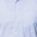 Richman Mens White Stripe Cotton Long Sleeve Formal Shirt With Face Mask. 