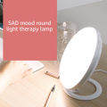 GC Therapy Lamp Round Sad Night Light UV Free Daylight 5 Levels Brightness Adjustable 4 Timers And Memory Function Light For Blue Mood. 