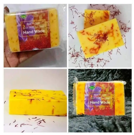 Goat Milk Saffron Soap, 100 gm