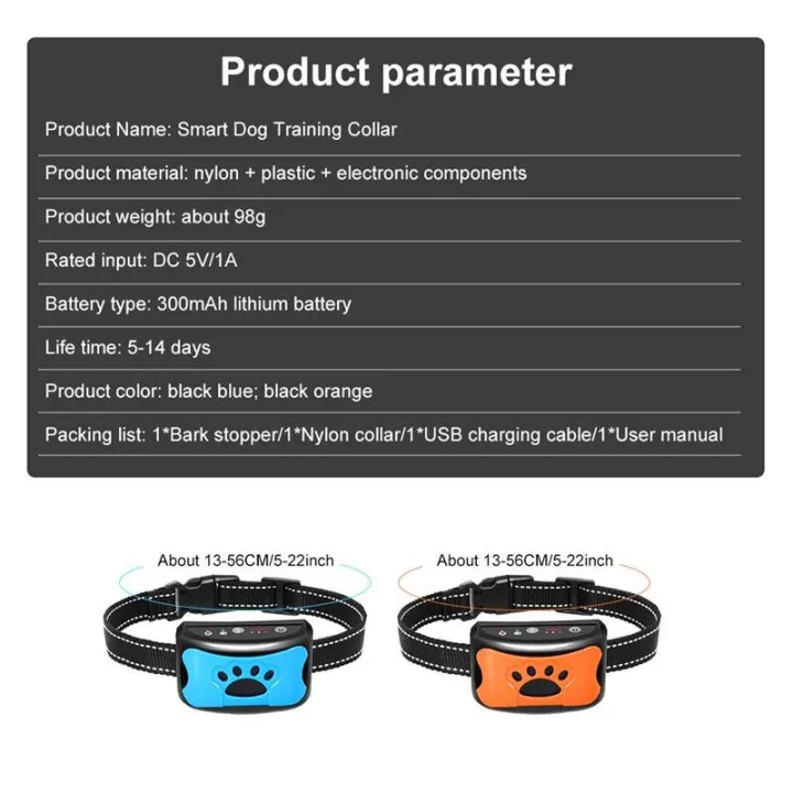 Collar%20WaterProof%20%20Anti%20Bark%20Collar%20Rechargeable%20Stop%20Barking%20%20Ultrasonic%20Training%20Barking%20Controller%20Pet%20Supplies%20Blue%20-%20Image%208