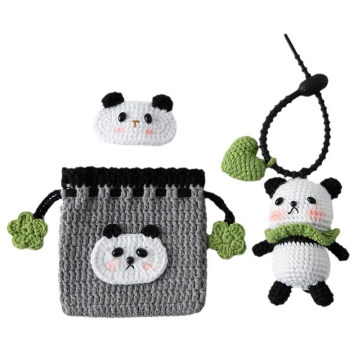 Hand-crocheted%20red%20panda%20series%20hairpins,%20keychains,%20bundles,%20car%20key%20pendants,%20change%20card%20bags,%20and%20hairpins%20-%20Image%205