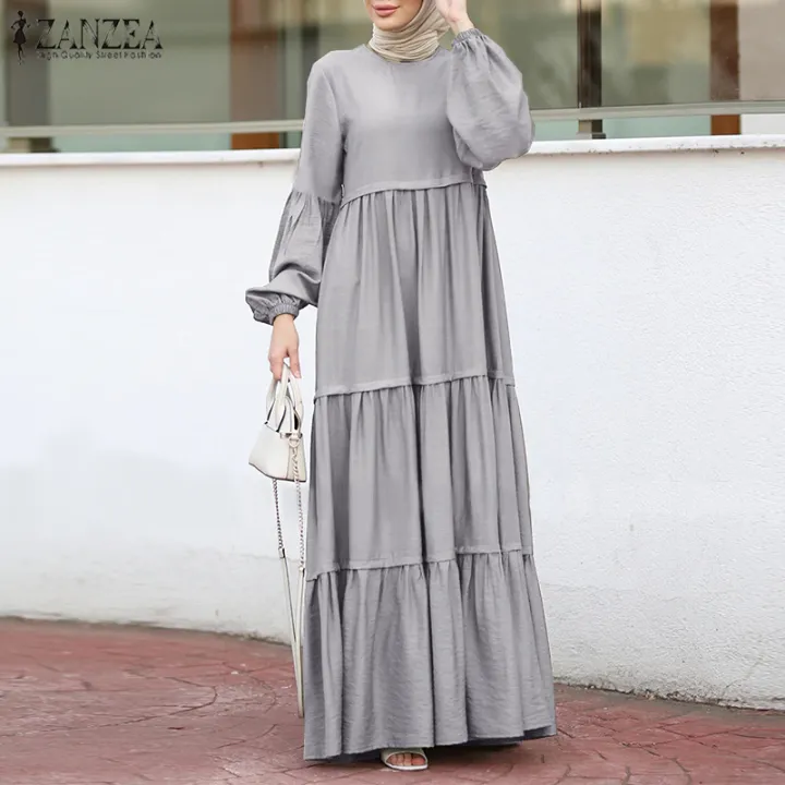 Zanzea%20Wanita%20Muslimah%20Wanita%20Muslim%20Abaya%20Dubai%20Lengan%20Panjang%20Maxi%20Pakaian%20Panjang%20Penuh%20Sundress%20Plus%20-%20Image%203