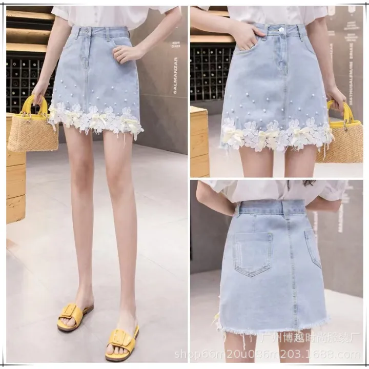 Denim%20skirt%20women's%20clothing%202024%20summer%20new%20high-waisted%20korean%20version%20of%20women's%20skirt%20high-waisted%20hip%20skirt%20manufacturer%20batch%20-%20Image%204