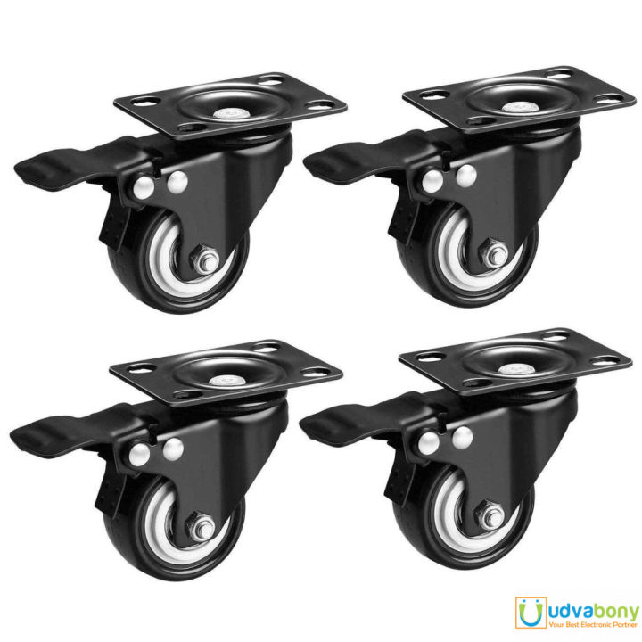 Rubber%202%20Inch%20Caster%20Wheel%20With%20Bearing%20&%20With%20Front%20Lock%20Furniture%20Protectors%20&%20Parts%20%20Tools%20-%20Image%209