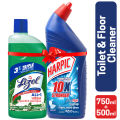 Harpic Lizol Double Protection- 750ml Toilet Cleaner & 500ml Jasmine Surface Cleaner Combo. 