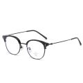 Retro Sven Cat Ear Half-Rim Glasses Female Myopia Degree Fit for Lenses round Frame Plain Face Eyeglass Frame.