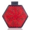 Cycling Light USB Rechargeable Bicycle Tailight Hexagon Safe Warning Flashing Tail Light Riding Bike Lights Red. 