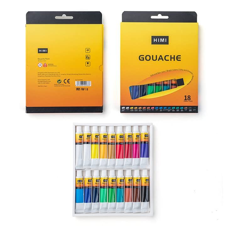 HIMI MiYA Gouache Paint Tubes Set – 12ml Tubes | 12 / 18 / 24 / 36 Colors