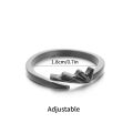 2Pcs Anime Angel Demon Couple Rings for Women Men Fashion Animal Adjustable Open Ring Promise Matching Couple Ring Party Gifts. 