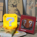Super Mario Bros LED Question Mark Brick Night Light USB Charging Desk Lamp Light For Kids Birthday X-mas Gifts. 