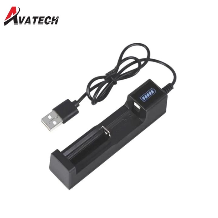 Avatech 18650 Battery Charger Universal Smart USB Chargering for Rechargeable Lithium Battery Charger Li-ion 18650 26650 14500 17670