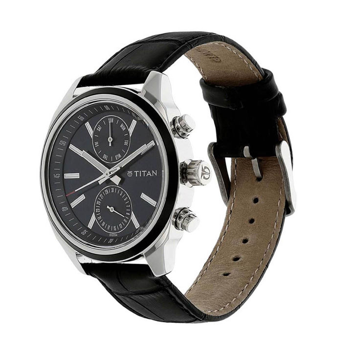 Titan Blue Dial Multifunction Watch For Men - 1733KL01
