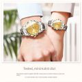 1pc Watches for Him and Her Waterproof Stainless Steel Quartz Gold Couple Items for Lovers Men Women Wristwatches. 