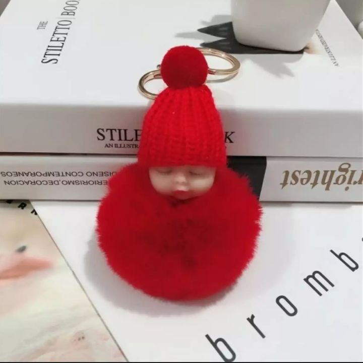 Doll%20Shape%20Sleeping%20woll%20doll%20Key%20Ring%20-%20Image%202