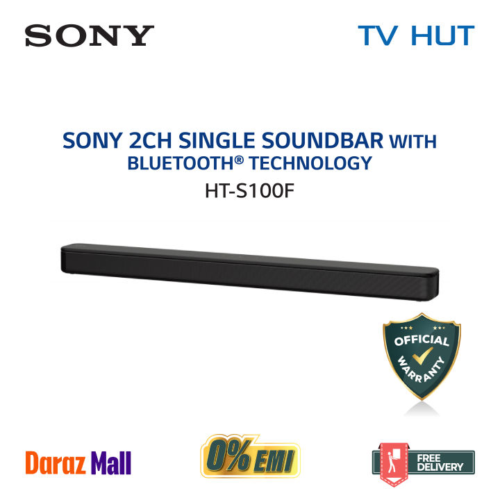 Sony HT-S100F Integrated Tweeter and Bluetooth Sound Bar