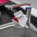 Faucet Filter Cotton Universal Faucet Water Filter Bag – High-density Non-woven Fabric Sediment Remover for Tap Water Rust Particles Anti-splash Soft Flow Faucet Cover for Clean Drinking Water.