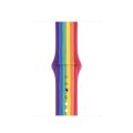 [autismaut] Suitable for Apple apple watch345 Sports Anti-Slip Watch Silicone Strap Fashion Rainbow iWatch Strap. 