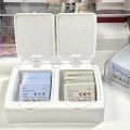 INS White Storage Box Pop-up Desk Organizer Box Ins Idol Photo Card Holder Small Card Protective Case Collection Organizer Case. 