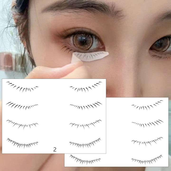 1/3/5pcs%20Transfer%20Paper%20Lower%20Eyelash%20Tattoo%20Patch%20Flat%20Lazy%20Makeup%20Tool%20Fake%20Eyelashes%20Disposable%20Stickers%20Beauty%20Tool%20-%20Image%204