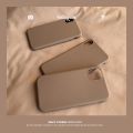 Retro brown Solid color Simple Korean Couple Phone Case Cover For iPhone 15 14 13 12 11 Pro Max 15 14 7 8Plus X XR case. 