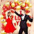 I Love You Foil Banner Balloons- Red Love Foil Balloons for Party Decoration- (Pack of 1 Pcs). 