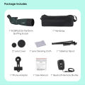 SVBONY SV28 Plus Spotting Scopes with Tripod 14-45×50/25-75x70/20-60×80/20-60x60 Angled/Straight with Phone Adapter Blutooth Remote Shutter Waterproof Compact for Birding moon watching Wildlife Viewing. 