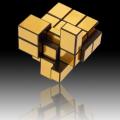 Mirror Cube 3x3x3 Speed Cube Gold Mirror Blocks Puzzle ABS Ultra-smooth. 