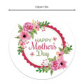 Tag Sticker Kraft Paper Happy Birthday Gift Tag Hangtag 500 Pieces Round Happy Mother's Day Gift.