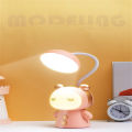 Qiunery Cute LED Desk Lamp With USB Charging Port, 360 ° Universal Adjustment, 2nd Gear Dimming Dimmable Reading Lamp For Children's Birthday Gifts, Portable Bedside Night Lamp. 